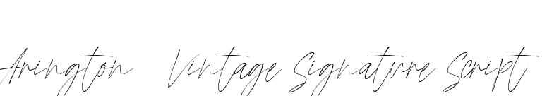 Arington | Vintage Signature Script font preview